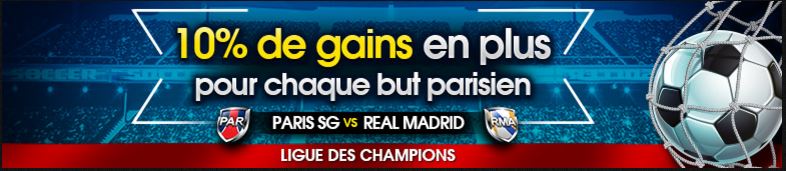 netbet psg paris real madrid ligue des champions 10 pcent gains plus