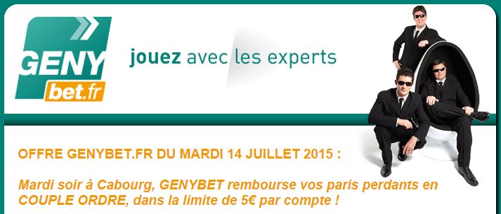 genybet 14 juillet paris rembourses Cabourg