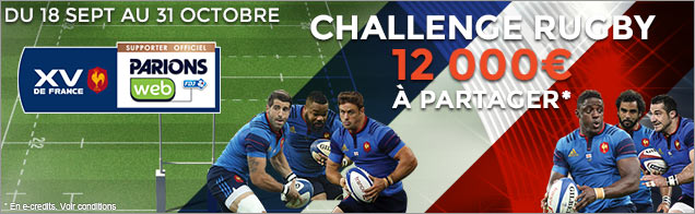 parionsweb challenge rugby coupe du monde 12000 euros