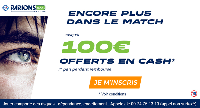 parionssport en ligne 100 euros offerts en cash