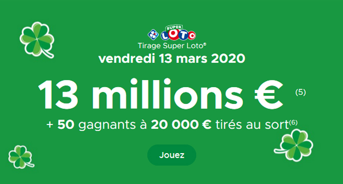 super loto vendredi 13 mars 2020