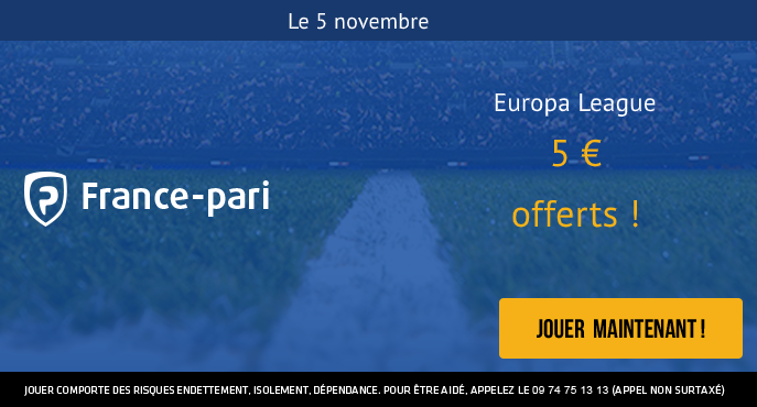 france-pari-ligue-europa-3e-journee-5-novembre-5-euros-offerts