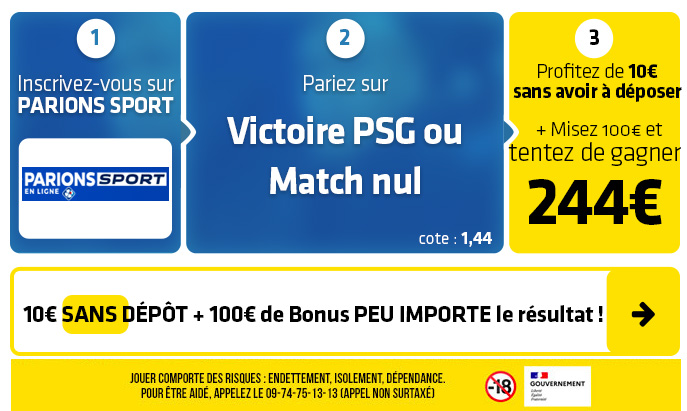 parionssport en ligne 100 euros offerts