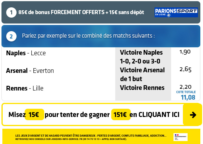 parionssport en ligne 100 euros offerts