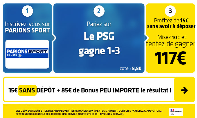 parionssport en ligne 100 euros offerts