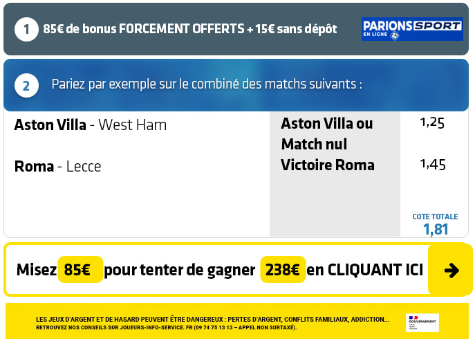 parionssport en ligne 100 euros offerts