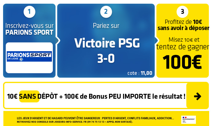parionssport en ligne 100 euros offerts