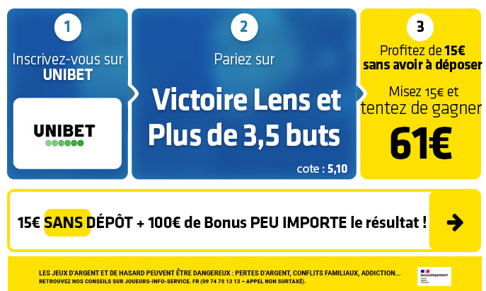 Lens - Sporting : Pronostic, analyse et cotes du match de C1 + 15€ offerts sans déposer