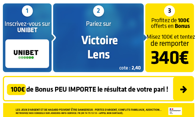 Lens - Sporting : Pronostic, analyse et cotes du match de C1 + 15€ offerts sans déposer
