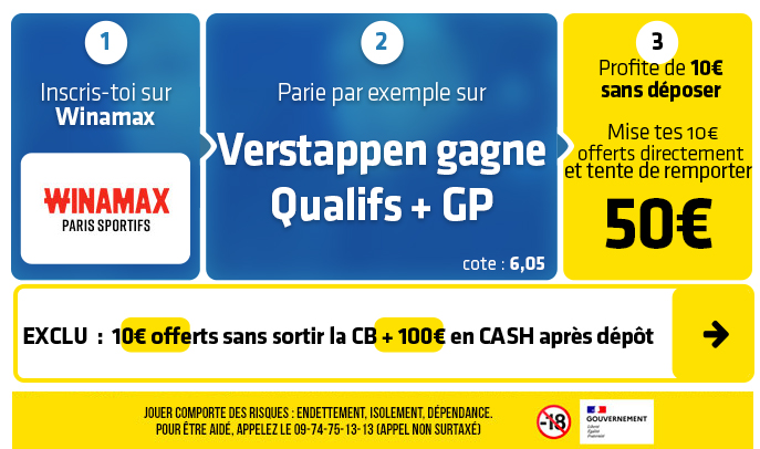 Pronostics Grand Prix F1 des États-Unis 2026 - Formule 1 (avec 110€ en cash OFFERTS chez Winamax) !
