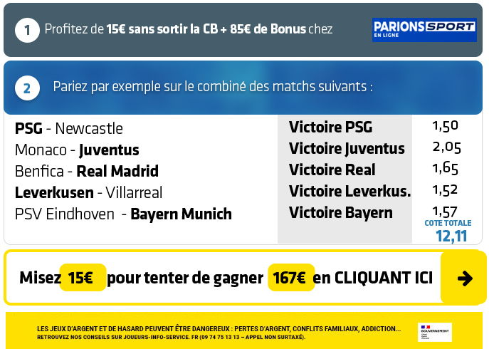 parionssport en ligne 100 euros offerts