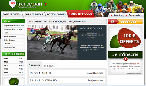 inscription france pari turf