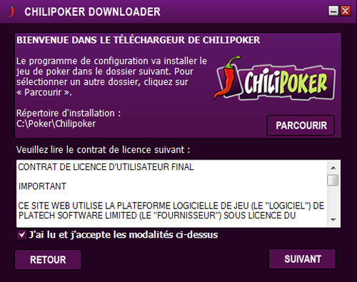 logiciel chili poker