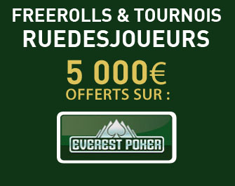 Exclu RueDesJoueurs: 10 Tournois pour 5.000€ chez Everest Poker!