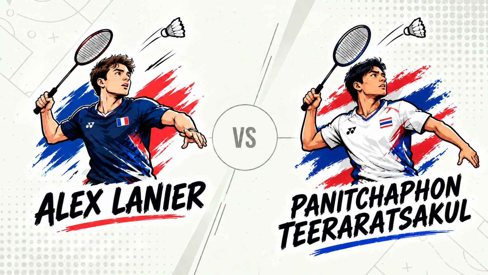 Pronostic Alex Lanier Panitchaphon Teeraratsakul - Open de France de Badminton - Huitième de finale - 22/10/2026